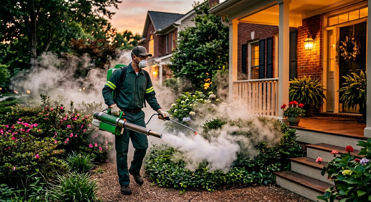 Professional New Generation Pest Control technician ready for residential treatment